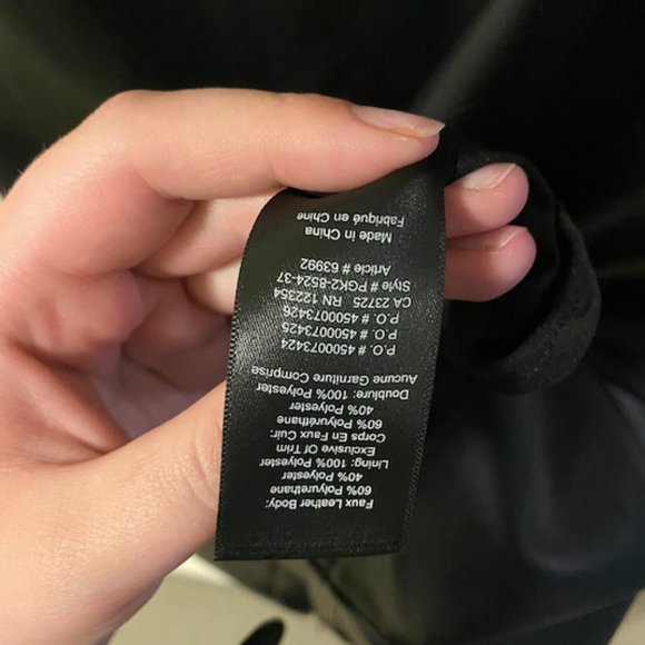 Aritzia Talula Faux Leather Dress - Picture 4 of 5